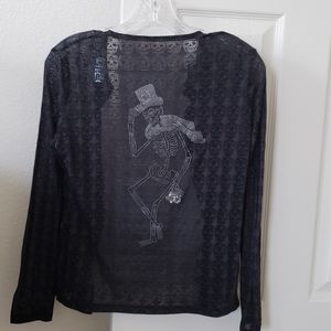 Zadig & Voltaire see-thru skull cardigan
